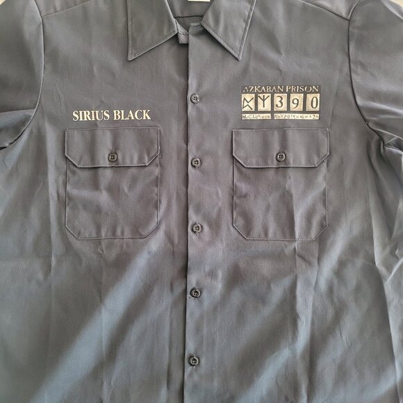 Harry Potter Sirius Black Azkaban Prison Shirt – Men's Large Cosplay Button-Up - Picture 14 of 14